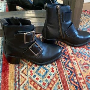Frye black leather boots